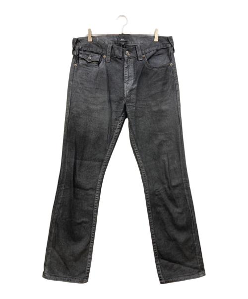 TRUE RELIGION（トゥルー レリジョン）TRUE RELIGION (トゥルー レリジョン) RICKY SUPER T METALLIC STRAIGHT JEAN グレー サイズ:33の古着・服飾アイテム