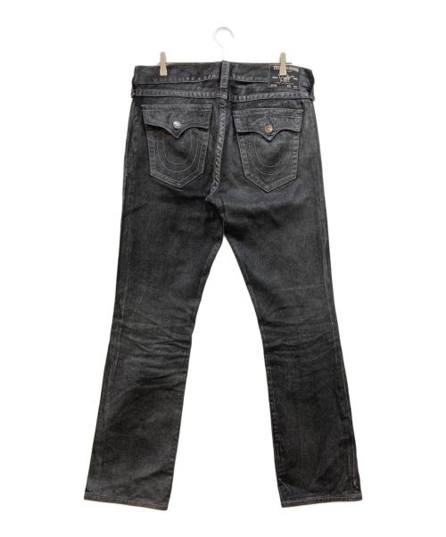 TRUE RELIGION（トゥルー レリジョン）TRUE RELIGION (トゥルー レリジョン) RICKY SUPER T METALLIC STRAIGHT JEAN グレー サイズ:33の古着・服飾アイテム