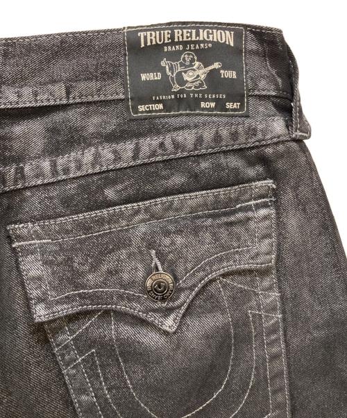 TRUE RELIGION（トゥルー レリジョン）TRUE RELIGION (トゥルー レリジョン) RICKY SUPER T METALLIC STRAIGHT JEAN グレー サイズ:33の古着・服飾アイテム