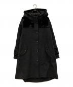 Leilianレリアン）の古着「フーデッドロングコート」｜グレー