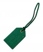 ANYA HINDMARCHアニヤ・ハインドマーチ）の古着「ラゲッジタグ レザーキーホルダー」｜グリーン