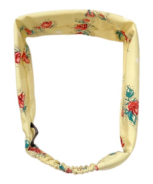 MIU MIU（ミュウミュウ）MIU MIU (ミュウミュウ) フラワーシルク ヘアバンド イエローの古着・服飾アイテム