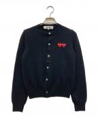 PLAY COMME des GARCONSプレイコムデギャルソン）の古着「PLAY ウールカーディガン」｜ブラック