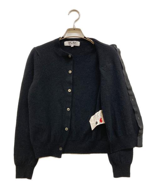 PLAY COMME des GARCONS（プレイコムデギャルソン）PLAY COMME des GARCONS (プレイコムデギャルソン) PLAY ウールカーディガン ブラック サイズ:Ｍの古着・服飾アイテム