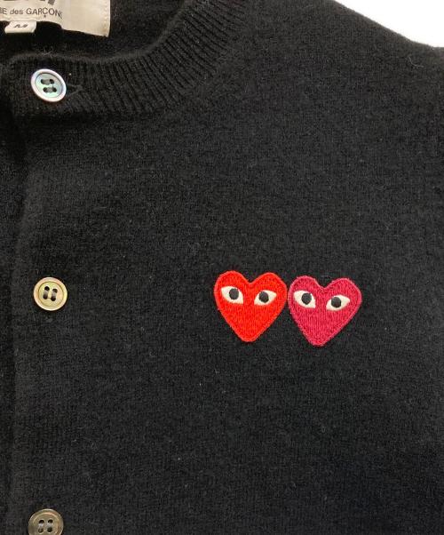 PLAY COMME des GARCONS（プレイコムデギャルソン）PLAY COMME des GARCONS (プレイコムデギャルソン) PLAY ウールカーディガン ブラック サイズ:Ｍの古着・服飾アイテム