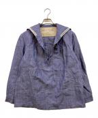 VINTAGE MILITARYヴィンテージ ミリタリー）の古着「ラミーリネンセーラーシャツ」｜ブルー