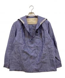 VINTAGE MILITARY（ヴィンテージ ミリタリー）の古着「ラミーリネンセーラーシャツ」｜ブルー
