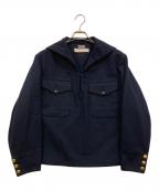 VINTAGE MILITARYヴィンテージ ミリタリー）の古着「ウールセーラーシャツ」｜ブラック