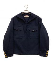 VINTAGE MILITARY（ヴィンテージ ミリタリー）の古着「ウールセーラーシャツ」｜ブラック