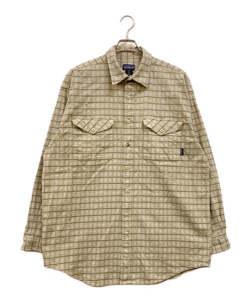 Patagonia（パタゴニア）Patagonia (パタゴニア) オーガニックコットンチェックシャツ ベージュ サイズ:Lの古着・服飾アイテム