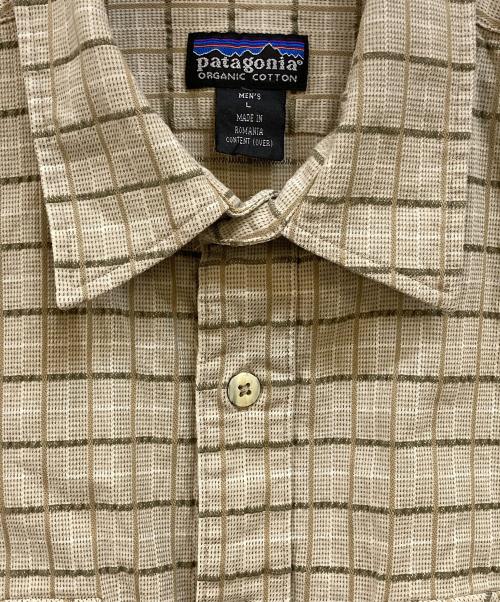 Patagonia（パタゴニア）Patagonia (パタゴニア) オーガニックコットンチェックシャツ ベージュ サイズ:Lの古着・服飾アイテム