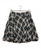 BURBERRY BLUE LABELバーバリー ブルー レーベル）の古着「チェックスカート」｜ブラック