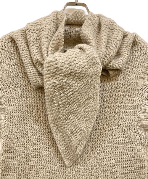 yohji yamamoto+noir（ヨウジヤマモトプリュスノアール）yohji yamamoto+Noir (ヨウジヤマモトプリュスノアール) デザインニットベスト ベージュ サイズ:3の古着・服飾アイテム