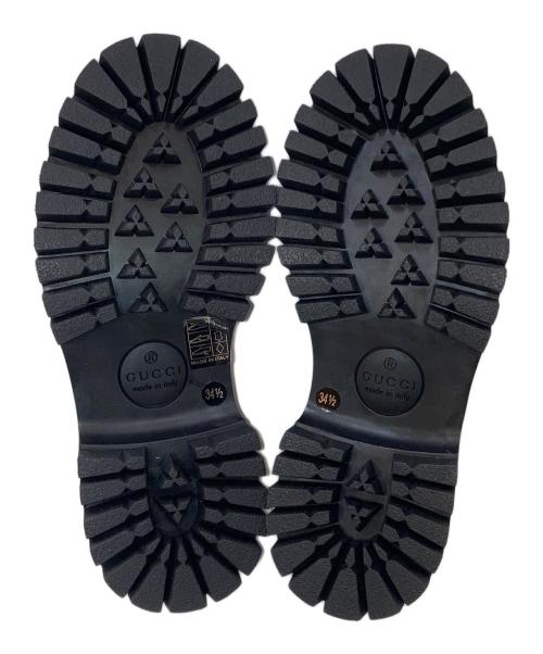 GUCCI（グッチ）GUCCI (グッチ) レザーホースビットローファー ブラック サイズ:34 1/2の古着・服飾アイテム