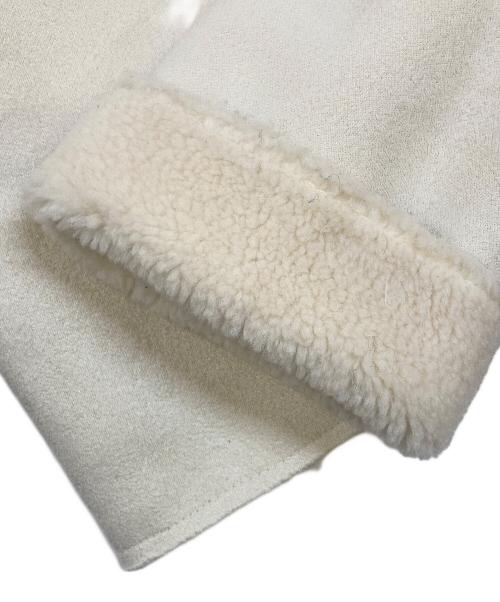 allureville（アルアバイル）allureville (アルアバイル) ノーカラー ボアリバーシブルコート ベージュ サイズ:1の古着・服飾アイテム