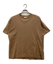 ATON（エイトン）の古着「スビンコットン オーバーサイズTシャツ」｜ベージュ