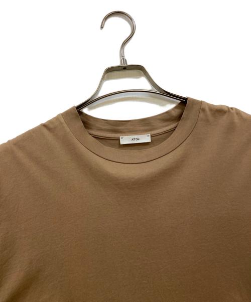 ATON（エイトン）ATON (エイトン) スビンコットン オーバーサイズTシャツ ベージュ サイズ:02の古着・服飾アイテム