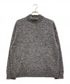 ATONエイトン）の古着「BABY WOOL MOULINE/モックネックセーター」｜グレー