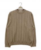 ATONエイトン）の古着「SUPER LIGHT WOOL RANDOM RIB SWEATER」｜ブラウン