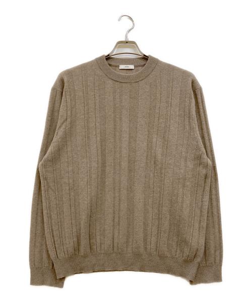 ATON（エイトン）ATON (エイトン) SUPER LIGHT WOOL RANDOM RIB SWEATER ブラウン サイズ:04の古着・服飾アイテム