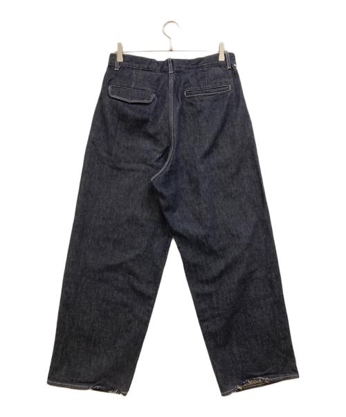 Graphpaper（グラフペーパー）Graphpaper (グラフペーパー) Colorfast Denim Two Tuck Pants インディゴ サイズ:１の古着・服飾アイテム