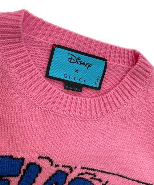 GUCCI（グッチ）GUCCI (グッチ) Disney (ディズニー) Donald Duck Sweater ピンク サイズ:165/(S)の古着・服飾アイテム