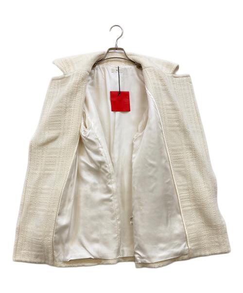 TOMORROWLAND .B（トゥモローランド ビー）TOMORROWLAND .B (トゥモローランド ビー) ロービングチェック ツイード ビッグカラーコート ホワイト サイズ:36の古着・服飾アイテム