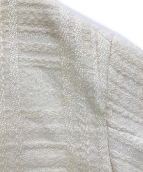 TOMORROWLAND .B（トゥモローランド ビー）TOMORROWLAND .B (トゥモローランド ビー) ロービングチェック ツイード ビッグカラーコート ホワイト サイズ:36の古着・服飾アイテム