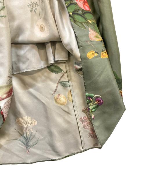 CABAN（キャバン）CABaN (キャバン) BLOOMIN' ART プリントロングワンピース グリーン サイズ:Sの古着・服飾アイテム