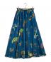 CABaN（キャバン）の古着「シルク ボタニカルプリントロングスカート」｜ブルー