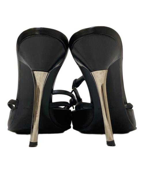 Christian Dior（クリスチャン ディオール）Christian Dior (クリスチャン ディオール) ハーネスロゴ プレートサンダル ブラック サイズ:36の古着・服飾アイテム