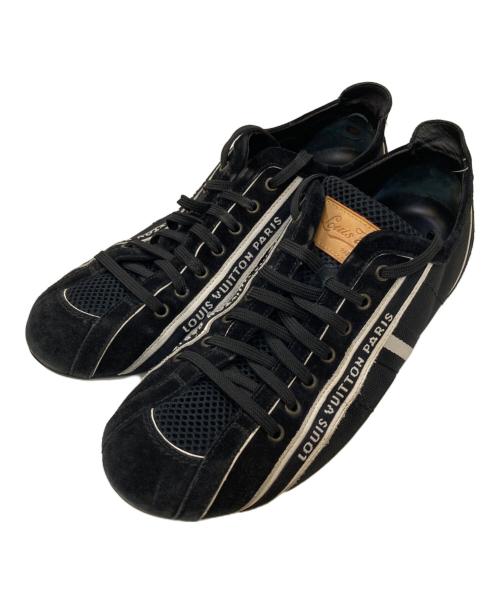 LOUIS VUITTON（ルイ ヴィトン）LOUIS VUITTON (ルイ ヴィトン) サイドライン テープロゴ ロープロファイルスニーカー ブラック×ホワイト サイズ:6 1/2の古着・服飾アイテム