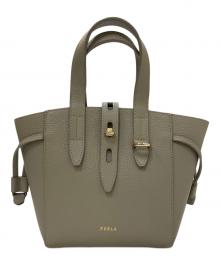 FURLA（フルラ）の古着「ネット ミニ 2WAYショルダーバッグ」｜グレー