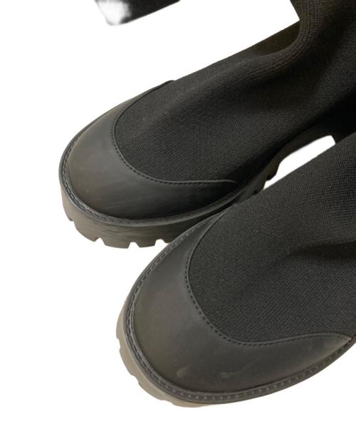 emmi atelier（エミアトリエ）emmi atelier (エミアトリエ) ecoロングニットブーツ ブラック サイズ:25㎝の古着・服飾アイテム