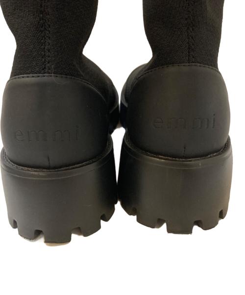 emmi atelier（エミアトリエ）emmi atelier (エミアトリエ) ecoロングニットブーツ ブラック サイズ:25㎝の古着・服飾アイテム