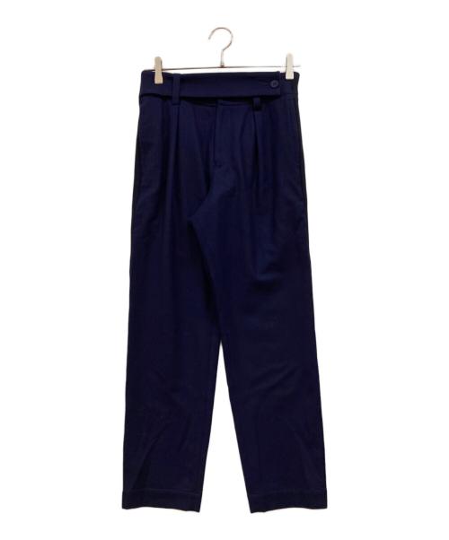 ISSEY MIYAKE（イッセイミヤケ）ISSEY MIYAKE (イッセイミヤケ) サイドリブ1タックトラウザーパンツ ネイビー サイズ:2の古着・服飾アイテム