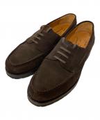 Jalan Sriwijaya×green label relaxingジャランスリウァヤ×グリーンレーベルリラクシング）の古着「スエードUチップダークブラウンシューズ」｜ブラウン