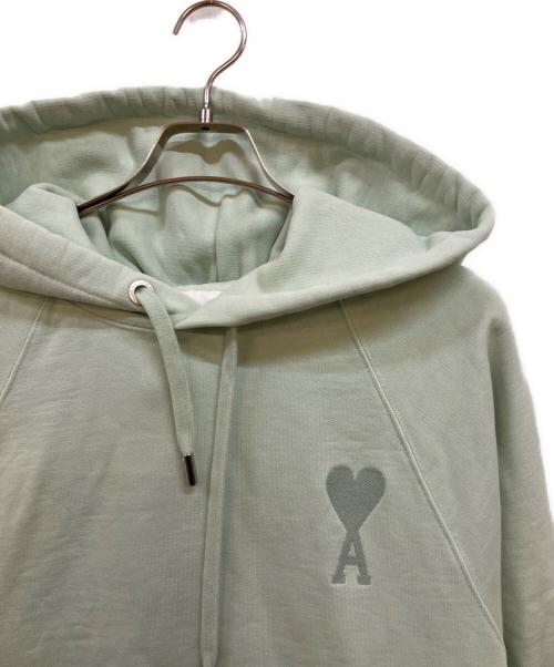 AMI Alexandre Mattiussi（アミアレクサンドルマテュッシ）AMI Alexandre Mattiussi (アミアレクサンドルマテュッシ) 刺繍パーカー グリーン サイズ:Lの古着・服飾アイテム