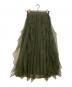 HARE（ハレ）の古着「シアープリーツフリルスカート」｜オリーブ