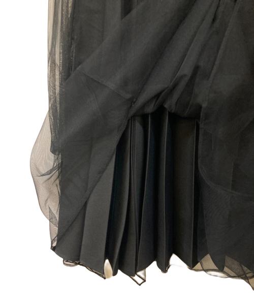 HARE（ハレ）HARE (ハレ) シアープリーツフリルスカート ブラック サイズ:F 未使用品の古着・服飾アイテム