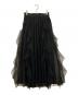 HARE（ハレ）の古着「シアープリーツフリルスカート」｜ブラック