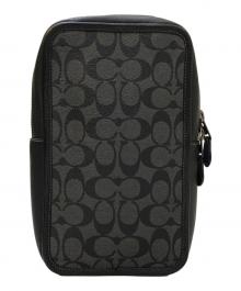 COACH（コーチ）の古着「シグネチャー ボディバッグ」｜グレー×ブラック