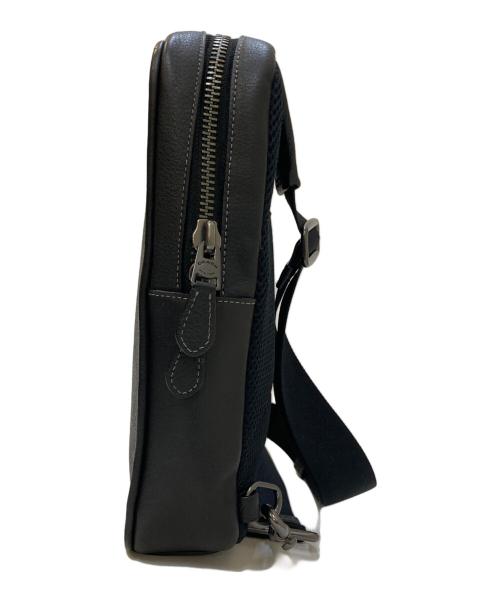 COACH（コーチ）COACH (コーチ) シグネチャー ボディバッグ グレー×ブラックの古着・服飾アイテム