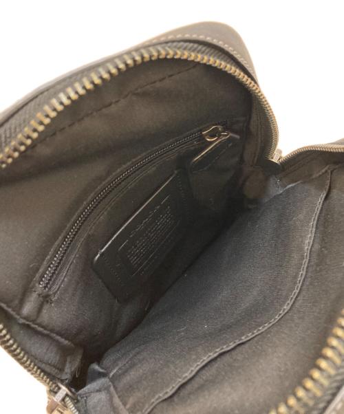 COACH（コーチ）COACH (コーチ) シグネチャー ボディバッグ グレー×ブラックの古着・服飾アイテム