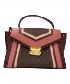 MICHAEL KORSマイケル・コース）の古着「2WAYショルダーバッグ」｜ブラウン×ピンク