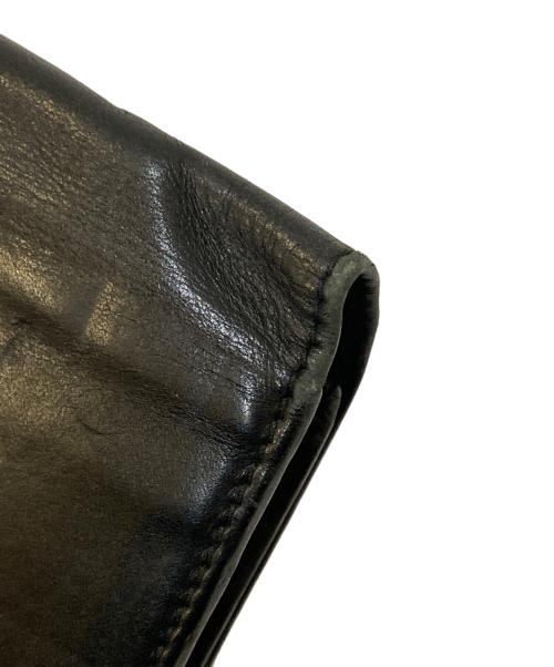 PRADA（プラダ）PRADA (プラダ) サークルロゴ レザーロングウォレット ブラックの古着・服飾アイテム