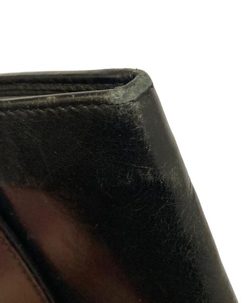 PRADA（プラダ）PRADA (プラダ) サークルロゴ レザーロングウォレット ブラックの古着・服飾アイテム