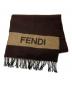 FENDI（フェンディ）の古着「ウールロゴマフラー」｜ブラウン