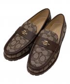 COACHコーチ）の古着「シグネチャー ジャニー ローファー」｜ブラウン