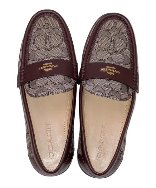COACH（コーチ）COACH (コーチ) シグネチャー ジャニー ローファー ブラウン サイズ:7の古着・服飾アイテム